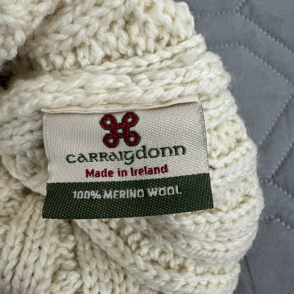 Carraigdonn Children's 100% Merino Wool Shamrock Beanie Hat Made In Ireland-Flaw - Picture 3 of 7